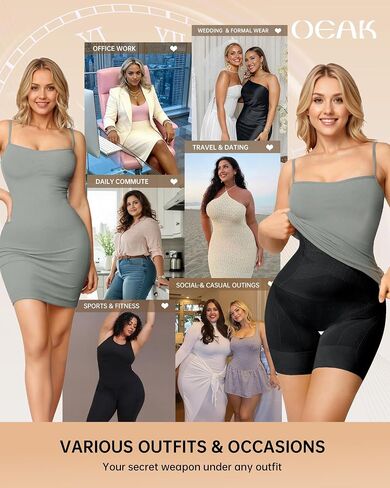 OEAK Shapewear Tummy Control for Women Thigh Slimmer High Waisted Body Shaper Shorts Butt Lifting Shapewear for Under Dresses Black,4XL in Kuwait