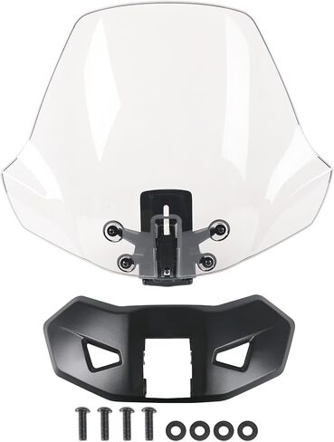 150% Larger Dark Tinted Windshield for Can-Am Ryker, 3" Adjustable Wider Front Hard Coated Adventure Windshield for Ryker 600, 900, Sport & Rally Editions All Models Accessories, Replaces #219401032 in Kuwait