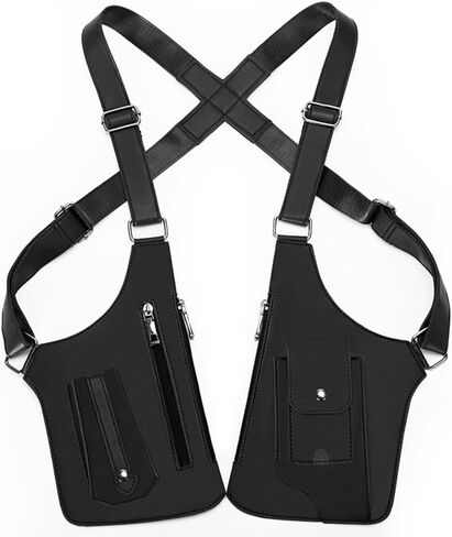 Double Shoulder Armpit Bag, Premium Leather Adjustable Underarm Shoulder Bag with Hidden Shoulder Strap Compartments in Saudi Arabia