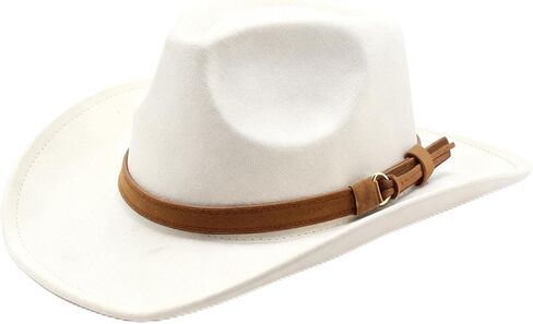 Unisex Suede Cowboy Hat - Khaki/Brown/Off-White, Western Style for Costume & Outdoor in Saudi Arabia