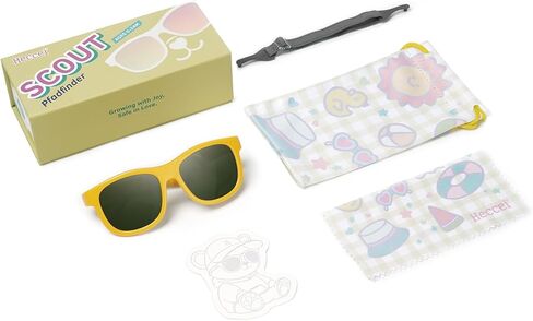 HECCEI Baby Sunglasses, UV Protection Polarized Flexible Sunglasses with Strap for Infant Toddler Boys Girls Age 0-24Months in Kuwait