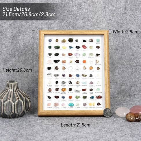 80 PCS Natural Crystal Collection, Crystal and Gemstones for Decoration, Healing Crystal Rocks Set, Mineral Specimens-Crystal Chips Set for Home Decor, Office Desk Decor, Gift in Saudi Arabia