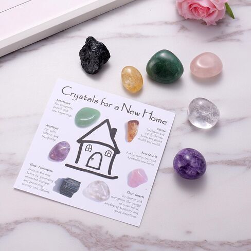 Housewarming Crystal Gift Set for New Home, New Home Blessing Crystals, First Home Gifts for Homeowners, Moving Away Gift, Apartment Warming Gift, Closing Gifts for Home Buyers in Kuwait
