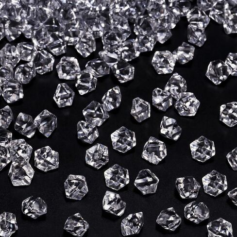 DomeStar 1050PCS Mixed Blue Fake Ice, Acrylic Crushed Ice Rocks Fake Gems Aquarium Rocks for Fish Tank Vase Fillers Table Scatter Wedding Decor Props Display in Kuwait