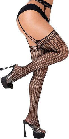 Garter Fishnet Tights for Women Hollow Out Fishnet Stockings Lace Stockings in Saudi Arabia