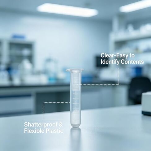 200pcs 10ml Plastic Vial Tube EP Lab Centrifuge Tube Vial Test Tube Sample Storage Container Liquid with Snap Cap in Kuwait