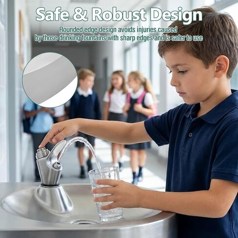 Water Drinking Fountain Wall Mounted for Schools, Parks, Gyms, Compact & Space-Saving Design, Commercial Hydration Station One-Click Water Output, Stainless Steel Drinking Water Fountain in Saudi Arabia