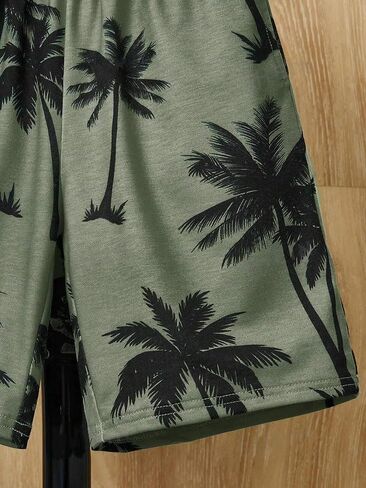 Boys Short Sleeve T-Shirt and Shorts Set Summer Athletic Casual Outfit Kids Boys Clothes For 8-14Y in Kuwait