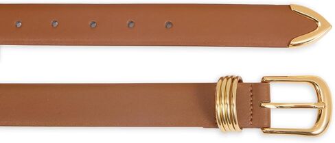 Women's Leather Belts for Jeans Dresses Pants Fashion Waist Belt Elegant Ladies Belts for Women with Gold Buckle in Saudi Arabia