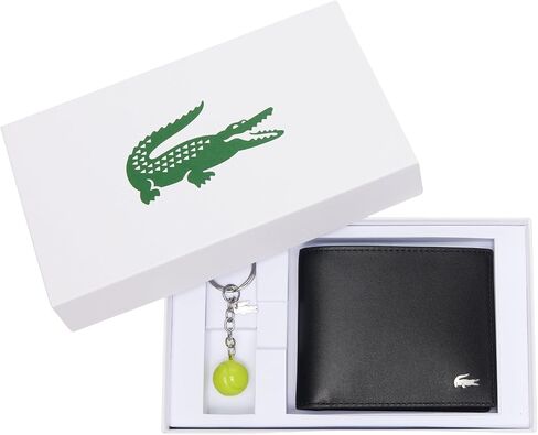مجموعة هدايا FG Billfold وسلسلة المفاتيح للرجال من Lacoste، Noir Kr Ball Jaune Fluo in Kuwait