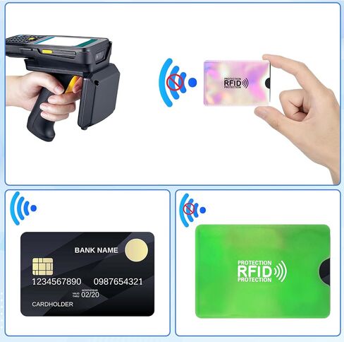 12Pcs RFID Blocking Sleeves Credit Card Protector Cover Travel Anti-Theft Credit Card Holder RFID Blocker Fits Bags & Purses, Colorful 3.5 x 2.4 inch in Kuwait