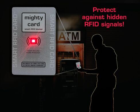Smart RFID Card w LED Signal Detection - Blocks Wireless Skimming – Credit Card Protector for Wallets – Stops NFC/RFID Scanners – Skimming Protection in Kuwait