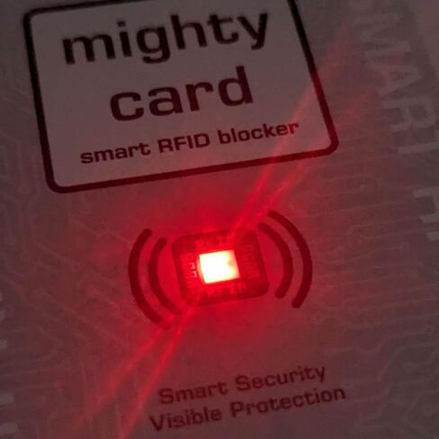 Smart RFID Card w LED Signal Detection - Blocks Wireless Skimming – Credit Card Protector for Wallets – Stops NFC/RFID Scanners – Skimming Protection in Kuwait