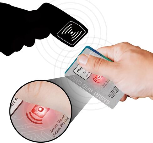 Smart RFID Card w LED Signal Detection - Blocks Wireless Skimming – Credit Card Protector for Wallets – Stops NFC/RFID Scanners – Skimming Protection in Kuwait