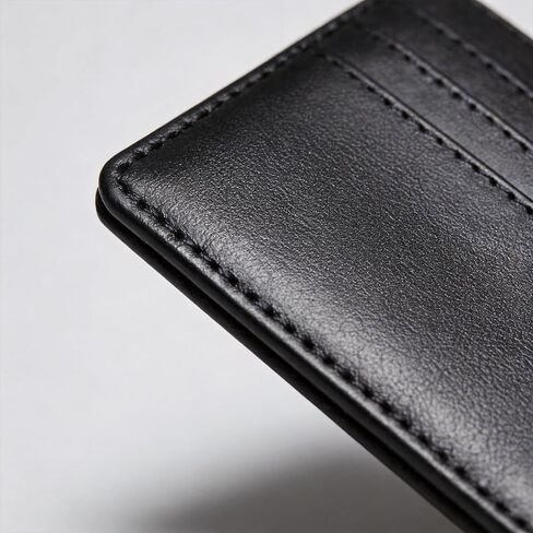 حامل بطاقات الائتمان من الجلد الرقيق للغاية بتقنية RFID، محفظة جيب أمامية رفيعة مع 6 فتحات للبطاقات للرجال والنساء، قابلة للحمل للسفر اليومي in Kuwait