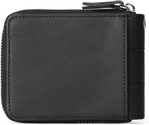Chain Wallet for Men, RFID Blocking Men's Genuine Leather Bifold Purse with Zip Coin Pocket in Kuwait