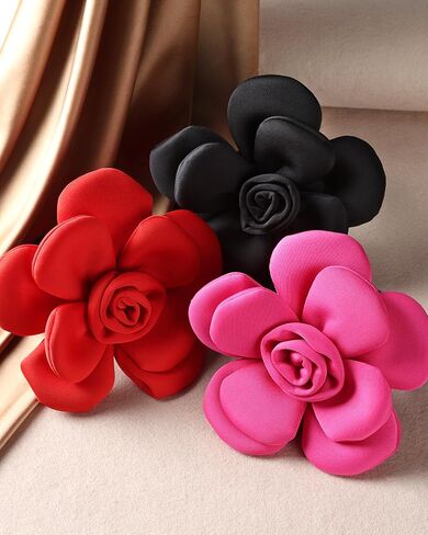 Zinniday Rose Flower Fascinators Hats - 2026 Elegant Extra Large Fascinator Hat Rose Cocktail Headpiece for Women Church in Kuwait