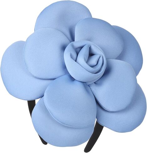 Zinniday Rose Flower Fascinators Hats - 2026 Elegant Extra Large Fascinator Hat Rose Cocktail Headpiece for Women Church in Kuwait