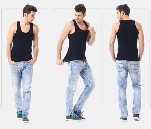 3 Pack Men Tank Tops Sleeveless Undershirt Breathable Casual Comfortable Vest Soft in Kuwait