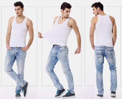 3 Pack Men Tank Tops Sleeveless Undershirt Breathable Casual Comfortable Vest Soft in Kuwait