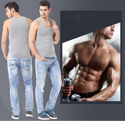 3 Pack Men Tank Tops Sleeveless Undershirt Breathable Casual Comfortable Vest Soft in Kuwait