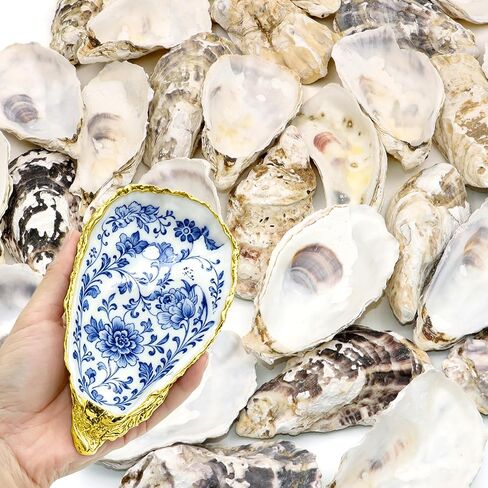 ZYNERY 30PCS Natural Oyster Shells for Crafts, 5"-6" Large Gray Seashells Bulk for DIY Ornaments, Decoupage, Shell Painting, Vase Filler, Beach Decor & Ocean Theme Parties in Kuwait