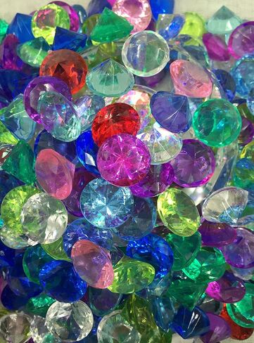 SunRise 480+ Pieces Multi-Colored Acrylic Diamond Shape Pirate Treasure Jewels for Party Decoration ,Event ,Wedding , Vase Fillers, Arts & Crafts in Saudi Arabia