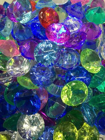 SunRise 480+ Pieces Multi-Colored Acrylic Diamond Shape Pirate Treasure Jewels for Party Decoration ,Event ,Wedding , Vase Fillers, Arts & Crafts in Saudi Arabia