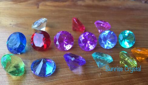 SunRise 480+ Pieces Multi-Colored Acrylic Diamond Shape Pirate Treasure Jewels for Party Decoration ,Event ,Wedding , Vase Fillers, Arts & Crafts in Saudi Arabia