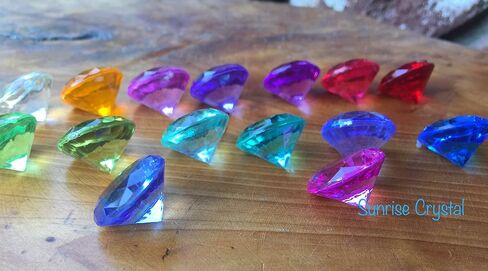 SunRise 480+ Pieces Multi-Colored Acrylic Diamond Shape Pirate Treasure Jewels for Party Decoration ,Event ,Wedding , Vase Fillers, Arts & Crafts in Saudi Arabia