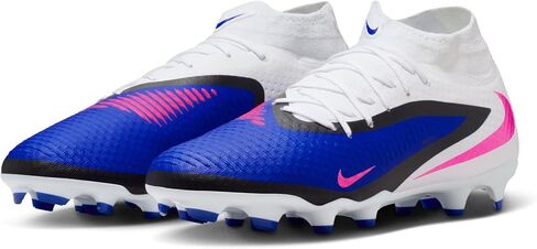 Nike Phantom 6 High Academy Multi-Ground Soccer Cleats (Racer Blue/White/Pink Blast) in Kuwait