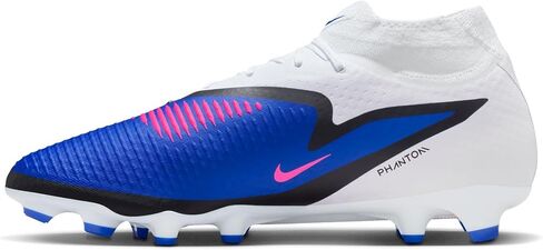 Nike Phantom 6 High Academy Multi-Ground Soccer Cleats (Racer Blue/White/Pink Blast) in Kuwait