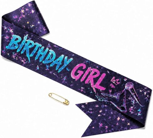 Kpop Birthday Decorations Sash, Birthday Girl Sash for Kpop Theme Party, Kpop Party Supplies for Birthday Graduation Bachelorette, Adjustable Happy Birthday Sash 62 Inch in Saudi Arabia