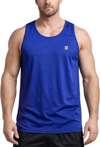 Rane Sports Mens Casual Tank Tops Sleeveless T-Shirts Summer Lightweight Muscle Workout Gym Tank in Kuwait