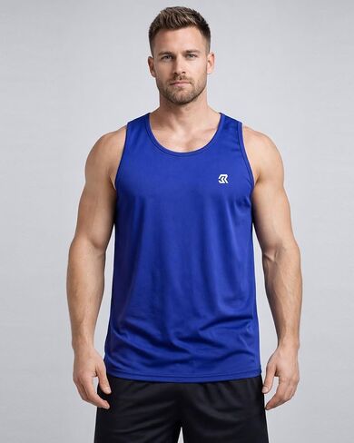 Rane Sports Mens Casual Tank Tops Sleeveless T-Shirts Summer Lightweight Muscle Workout Gym Tank in Kuwait