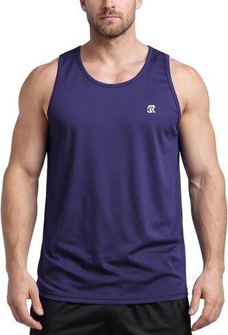 Rane Sports Mens Casual Tank Tops Sleeveless T-Shirts Summer Lightweight Muscle Workout Gym Tank in Kuwait