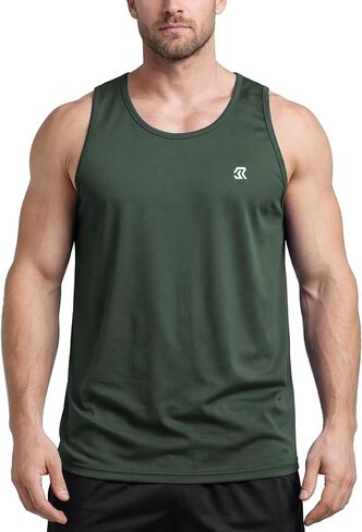 Rane Sports Mens Casual Tank Tops Sleeveless T-Shirts Summer Lightweight Muscle Workout Gym Tank in Kuwait