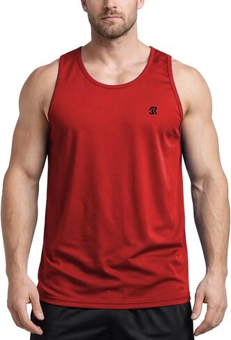 Rane Sports Mens Casual Tank Tops Sleeveless T-Shirts Summer Lightweight Muscle Workout Gym Tank in Kuwait