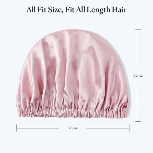 Mommesilk Silk Sleep Cap 22 Momme Pure Silk Bonnet for Women Adjustable Elastic Mulberry Silk Sleeping Cap Head Cover Hair Pink in Kuwait