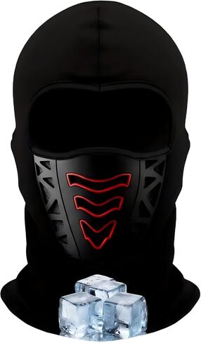 Summer Balaclava Face Mask for Men and Women, UV Protection, Breathable Cooling Sun Protection Mask for Motorcycle and Cycling, Full Head Coverage with Glasses Holes Black in Saudi Arabia
