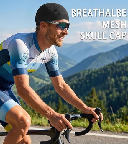 Cooling Skull Caps Helmet Liner Breathable Mesh Stretch Beanie Quick Dry Headwear for Men and Women Cycling Cap in Saudi Arabia