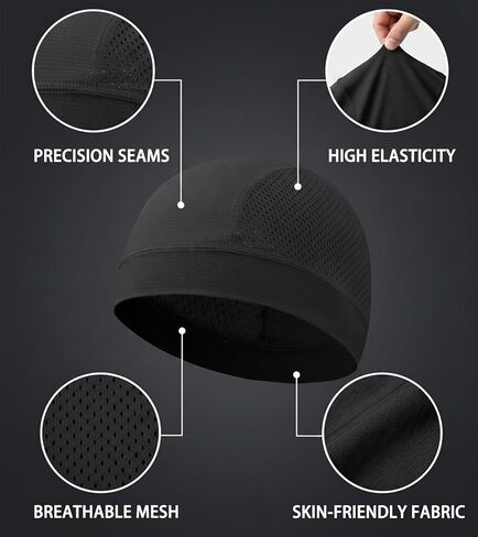 Cooling Skull Caps Helmet Liner Breathable Mesh Stretch Beanie Quick Dry Headwear for Men and Women Cycling Cap in Saudi Arabia