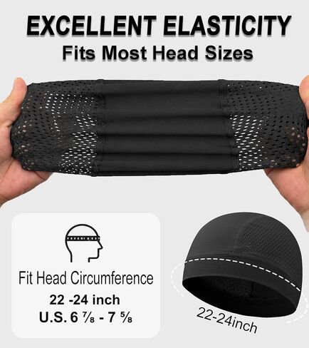 Cooling Skull Caps Helmet Liner Breathable Mesh Stretch Beanie Quick Dry Headwear for Men and Women Cycling Cap in Saudi Arabia