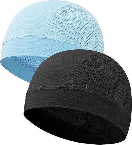 Cooling Skull Caps Helmet Liner Breathable Mesh Stretch Beanie Quick Dry Headwear for Men and Women Cycling Cap in Saudi Arabia