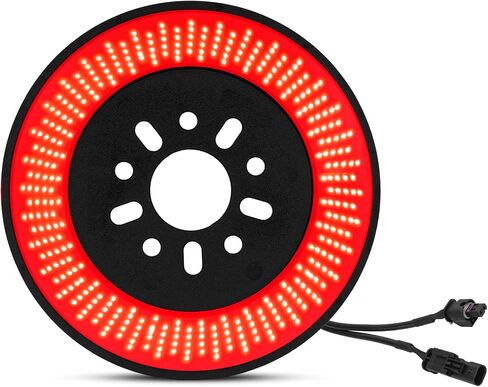 Suparee Spare Tyre Brake Light لـ JE-EP Wrangler 2018-2025 JL ، تصميم سوداء سوداء ، قابس ويلعب LED LED 3rd Third Brake Light مع 360 PCS Super Bright LED ، تصميم فني عريض ، أحمر ، أحمر in Kuwait