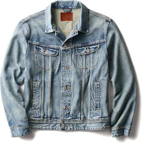 Huckberry Flint and Tinder Selvedge Denim Trucker Jacket, Mens Jean Jacket in Kuwait