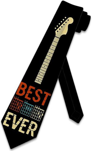 Three Rooker Fathers Day Ties Mens Guitar Necktie Best Dad Ever Tie in Kuwait