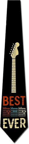 Three Rooker Fathers Day Ties Mens Guitar Necktie Best Dad Ever Tie in Kuwait