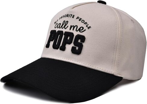 World Best Pop Pop Trucker Hat for Men, Embroidered Adjustable Cotton Grandpa Baseball Cap Beige in Saudi Arabia
