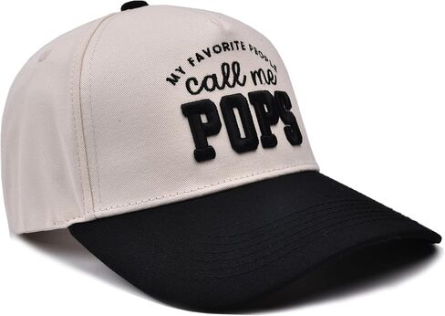 World Best Pop Pop Trucker Hat for Men, Embroidered Adjustable Cotton Grandpa Baseball Cap Beige in Saudi Arabia